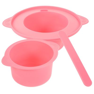 Healifty 1 Set Spa Supplies Mask Mixing Stick Facial Mask Tool Hair Removal Wax Warmer Bowl Silicone Mask Bowl Kit Practical Wax Melting Container Wax Heater Accessory Mask Mixing Supply
