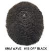 Afro Curl Toupee for Black Men Full Poly African American Man Hair Piece Hair Units for Black Man Kinky Curly Wavy Mens Toupee Human Hair Systems for Men Thin Skin PU Injected Male Hair Prosthesis view 2