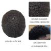 Afro Curl Toupee for Black Men Full Poly African American Man Hair Piece Hair Units for Black Man Kinky Curly Wavy Mens Toupee Human Hair Systems for Men Thin Skin PU Injected Male Hair Prosthesis view 4
