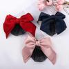 10Pcs Elastic Bowknot Decor Knit Hair Net Bow Bowknot Decor for Stewardess, Banks, Hotels, Nurse, Property, Restaurant Staff view 3