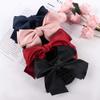10Pcs Elastic Bowknot Decor Knit Hair Net Bow Bowknot Decor for Stewardess, Banks, Hotels, Nurse, Property, Restaurant Staff view 4