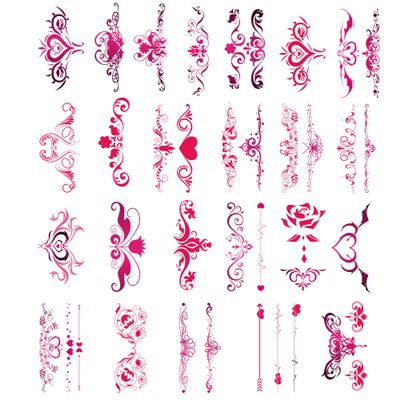 24-Sheet Naughty Temporary Tattoos for Women Ladies Girls, Flowers Temporary Tattoos Stickers, Fun for Lower Back Legs Arms Butt Stomach
