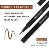 DECENTNESS Liquid Eyeliner, Eyeliner Pen with Ultra-fine Tip,Waterproof Long Lasting Makeup, Brown, 0.02 fl oz view 4