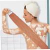 African Net Sponge 3Pcs Labor-Saving Long Widen Foldable African Net Cloth Mesh African Exfoliating Net Sponge with Hand Rope view 2