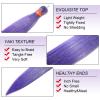 Purple Pre Stretched Braiding Hair with Tinsel Glitter 30 Inch Box Braid Hair Extensions Shinny 3 Packs Yaki Texture Pre Feathered Festival Braids Hair view 2