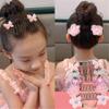 5 Pcs Cute Metal Hair Clip Combs Magic Pearl Hair Accessories Camellia Flower Barrettes Wire Twist Bun Clamp Invisible Bang Comb for Girls kids C#02 view 1