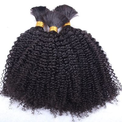Kinky Curly Bulk Hair for Braiding Human Hair Brazilian Afro Kinky Curly Bulk Human Hair Extensions Braids Hair No Weft 20 20 20inch 3Bundle for Black Women