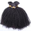 Kinky Curly Bulk Hair for Braiding Human Hair Brazilian Afro Kinky Curly Bulk Human Hair Extensions Braids Hair No Weft 20 20 20inch 3Bundle for Black Women view 1