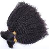 Kinky Curly Bulk Hair for Braiding Human Hair Brazilian Afro Kinky Curly Bulk Human Hair Extensions Braids Hair No Weft 20 20 20inch 3Bundle for Black Women view 2