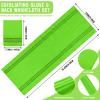 Hosuly 2 Pcs Korean Exfoliating Washcloth and Mitts Set Long Exfoliating Back Italy Towel Scrub Mitt Wash Cloth Scrubber for Women Men Shower Dead Skin Removing Dry Skin (Green) view 2