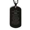 Gigi Black Dog Tag, I'm never alone on this journey, Thank You Gifts For Gigi, Birthday Christmas Gifts For Gigi view 1