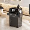 Thrinian Upgrade Black Rolling Salon Station Beauty Cabinet Spa Locking Storage Trolley with 2-Drawer & 2 Hair Dryer Holders & 1 Spacious Cabinet for Stylist Hair Salon Barber Shops view 1