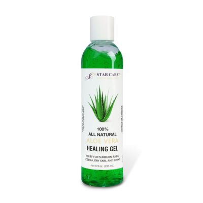 STAR CARE 100% All Natural Aloe Vera Healing Gel 8oz