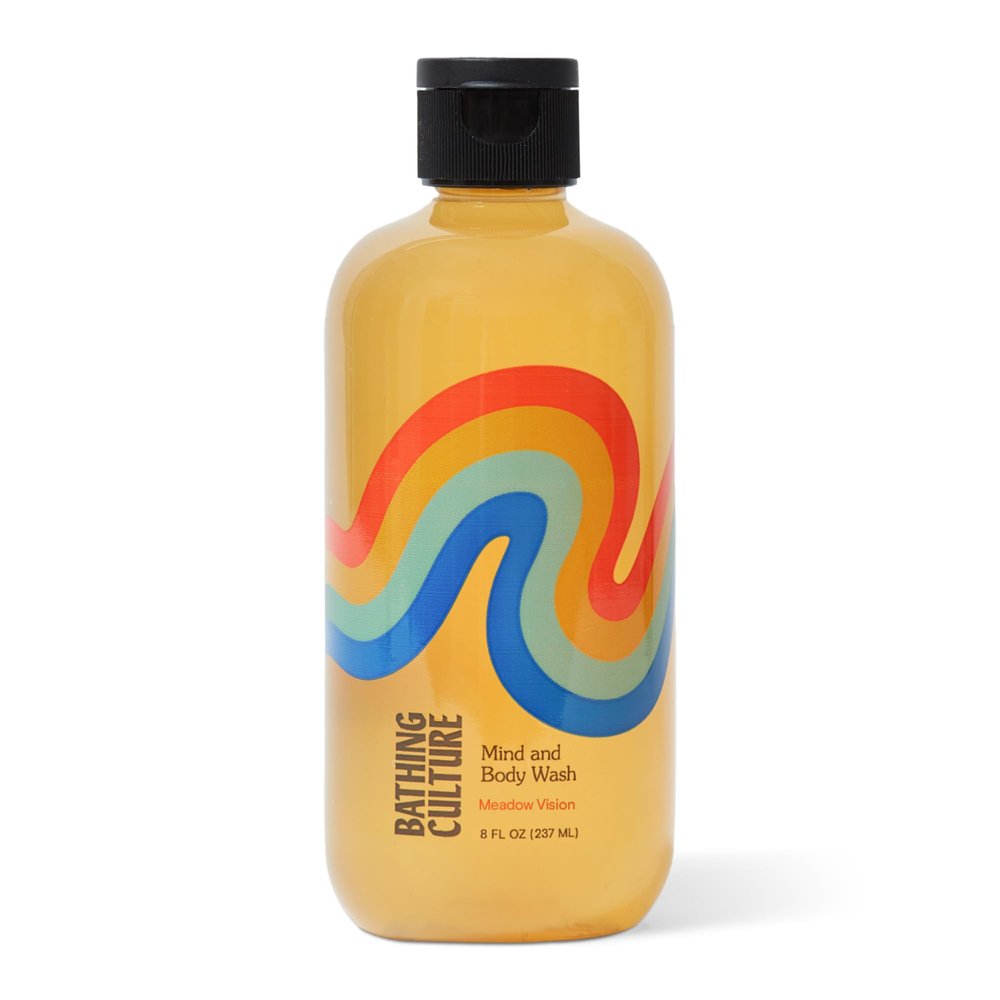 Bathing Culture - Organic Mind + Body Wash (Meadow Vision) | Natural, Biodegradable, Sustainable, Vegan Personal Care (PCR Plastic Bottle, 8 fl oz | 237 ml), Holiday Gift Idea