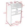 Thrinian Classic Black Rolling Salon Station Beauty Cabinet Spa Locking Storage Trolley with 2-Drawer & 2 Hair Dryer Holders & 1 Spacious Cabinet for Stylist Hair Salon Barber Shops view 2