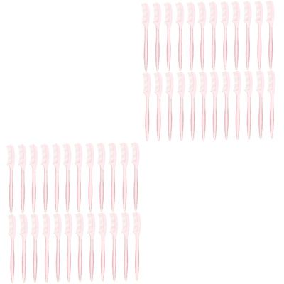 Beaupretty 200pcs Eyelash Brush Eyelash Extension Brush Brow Comb Folding Design Travel-Friendly Random Color