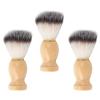Men Beard Shaving Brush,3pcs Soft Hair Cleansing Brush,Can Make Rich Foam,Wooden Handle Beard Grooming Brush for Daily Use view 2