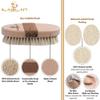 Dry Brushing Body Brush, Natural Horse Hair Exfoliating and Cleansing | Dry Skin Brushing with 2 Natural Loofah Facial Peeling Pads | Soft Bristles for Gentle Body Scrubbing and Skin Care view 2