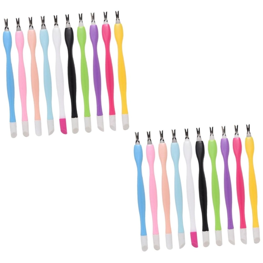 FOMIYES 30pcs Cuticle Trimmer for Nail Care Handle Dead Skin Forks and Shaped Design for Easy Removal of Dead Skin and Barbs Lightweight Manicure Tool for Home and Salon Use