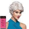 Chanel Wig Color 1 Black - Foxy Silver Wigs Short Length Wavy Feathered Fusion Heat Synthetic Side Part African American Average Cap Bundle Hairloss Booklet, Comb view 3