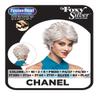 Chanel Wig Color 1 Black - Foxy Silver Wigs Short Length Wavy Feathered Fusion Heat Synthetic Side Part African American Average Cap Bundle Hairloss Booklet, Comb view 4