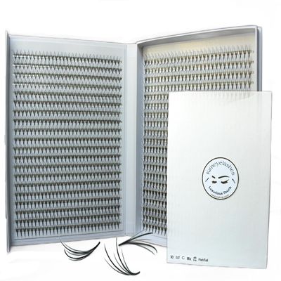 1200 Wispy Premade fans 5D 0.07 Mixed Lengths 9-16mm Volume loose Lashes C D Curl Handmade Fan eyelash extensions Kimeyelashes promade fans Double spikes (Curl C, 5D - 0.07 - FishTail 1200f)