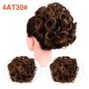 messy bun hair piece Synthetic Hair Bun Curly Chignon, Short Messy Wave Curly Hair Bun Extension Comb Clip in Ponytail Extension Updos Hairpieces for Women bun hair pieces for women ( Color : Color4 ) view 2
