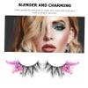 FOMIYES 4pairs Sequin False Lashes Glitter Eyelash Extensions Fluorescence Decorative Eyelashes for Girls view 2