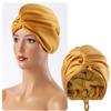 3 Pieces Satin Silk Bonnet Hair Wrap for Women Cross Double-Layer Adjustable Sleeping Cap Hair Care Cap Turban Hat view 2