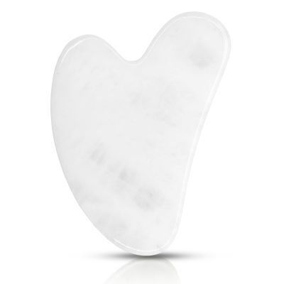 Contrybox Gua Sha Facial Tools, White Quartz Guasha Tool for Face & Eye Gua Sha Stone for Puffiness Reducing & Jawline Sculpting Face Stone Gua Sha Tools for Skin Care Woman GuaSha Stone Tool, White