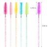300 Pcs Crystal Spoolies Mascara Wand Eyelashes Brushes for Eyebrow Eye Lash Extension in Colorful handle (mixed 6 color) view 2