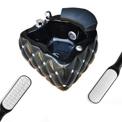 Acrylic Massage Footbath Nail Salon Pedicure Bathtub can Automatically Drain and Adjust Hot and Cold Water Colorful Light Surfing Best Pedicure at Home Spa Treatment (Color : Gloss Black, Size : 65*