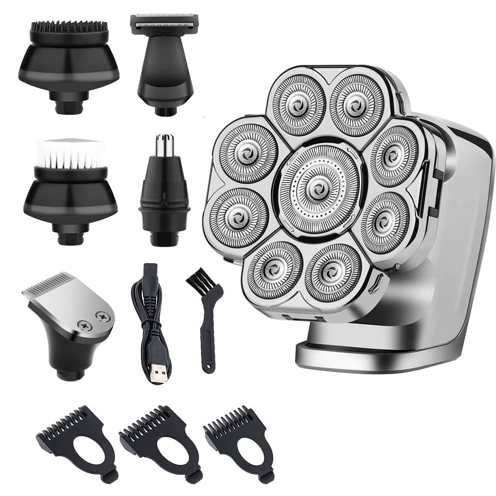 Head Shavers for Bald Men, 9D Head Shavers for Bald Men Bald Head Shavers for Men Cordless Rechargeable LED Mens Head Razors for Bald Ipx 7 Waterproof
