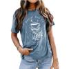 Acotar Velaris Shirt Women Night Court Gift T-Shirt City of Starlight Funny Graphic Tees Letter Print Short Sleeve Tops Blue view 1