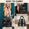 Jaffzora Extra Large Makeup Bag with 3 Removable Cases, Double Layers Travel Cosmetic Storage Organizer Bag with Detachable Dividers, Black view 4