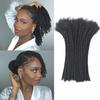 4 Inch 0.4cm Thickness Loc Extensions Human Hair 10 Strands Dreadlock Extensions Human Hair For Women Men 100% Full Handmade Permanent Loc Extensions Can Be Dyed And Bleached Curled (Natual Black) view 1