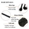 4 Inch 0.4cm Thickness Loc Extensions Human Hair 10 Strands Dreadlock Extensions Human Hair For Women Men 100% Full Handmade Permanent Loc Extensions Can Be Dyed And Bleached Curled (Natual Black) view 2