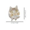 Mini Cat Hair Clip,Acetate Hair Clips,Small Hair Clip for Women,Pack of 3,White view 2