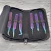 Eyelashes Tweezers Colorful Tweezer set of 6 with Black Case view 3