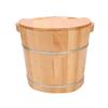 Katzowen Pedicure Foot Soak Household Foot Bath Pedicure Wooden Barrel Smooth and Delicate Pedicure Barrels Heightening with Lid 34CM Foot Spa Bath Massager view 1