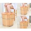 Katzowen Pedicure Foot Soak Household Foot Bath Pedicure Wooden Barrel Smooth and Delicate Pedicure Barrels Heightening with Lid 34CM Foot Spa Bath Massager view 2