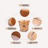 Katzowen Pedicure Foot Soak Household Foot Bath Pedicure Wooden Barrel Smooth and Delicate Pedicure Barrels Heightening with Lid 34CM Foot Spa Bath Massager view 4