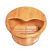 Katzowen Pedicure Foot Soak Heighten Foot Bath, Foot Bath Tub, Solid Wood Foot Bath Tub, Foot Tub, Pedicure Basin, Foot Massage Basin, Home, Hotel, 41 * 26 * 31cm Foot Spa Bath Massager view 1