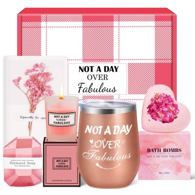 Valentines Day Gifts for Her, Relaxing Spa Gift Basket Set with Tumbler, Unique Gift Ideas for Mom Sister Wife Girlfriend, Mother's Day Gift for Her