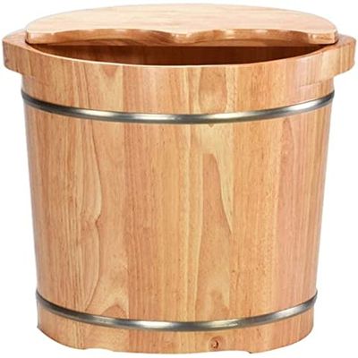 Scpantkend Foot Spas for Home Use Foot Bath Wooden Barrel Bathtub Household Foot Washing Bucket Chinese for Bucket Foot Bath Barrel Foot Tub with Lid Foot Spa Bath Massager