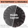 Adjustable Shower Caps for Women Reusable Waterproof Satin Lining Extra Large Shower Cap for Women and Men Long Hair Braids Curly Hair (Xl,Black) view 2