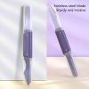 2pcs Eyebrow Trimming Knife, Facial Hair Removal for Women, Facial Hair Shaper Remover, Practical Easy to Use Dermaplaning Tool, Double Heads Stainless Steel Eyebrow Trimmer with Cover view 4