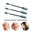 3pcs Manual Nose Hair Trimmer, 360 Degree Rotating Sharp Unisex Nose Hair Trimming Tool, Double Head Nostril Cleaning Safety Protected Nose Hair Knife, Dark Green view 3
