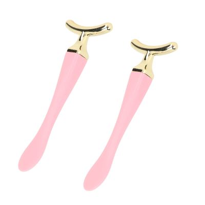 2pcs T Shape Eye Cream Massage Stick, Eye Cream Scoop Stick, Eye Cream Applicator Massager, Mini Double Headed Eliminate Swelling Reduce Wrinkles Eye Cream Applicator for Reducing Wrinkle