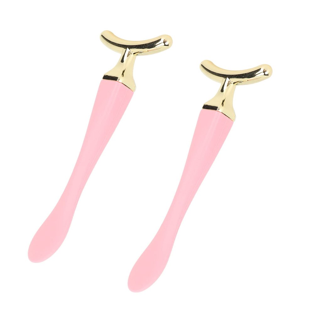 2pcs T Shape Eye Cream Massage Stick, Eye Cream Scoop Stick, Eye Cream Applicator Massager, Mini Double Headed Eliminate Swelling Reduce Wrinkles Eye Cream Applicator for Reducing Wrinkle